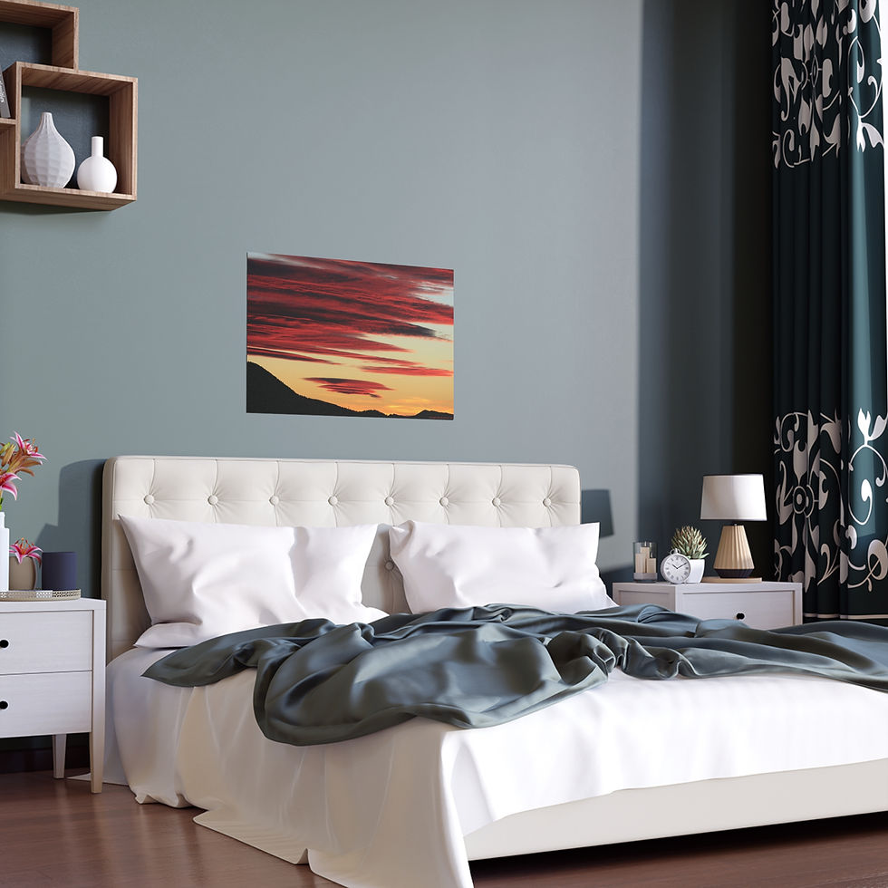 Fire In The Sky 092 | Vibrant Indoor/Outdoor Silk Poster | 30"x20" |