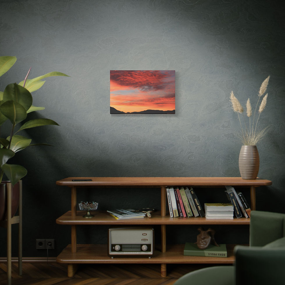 Thumbnail: Fire In The Sky 040 | Sunset Canvas Print | 24"x16" | 30"x20" |
