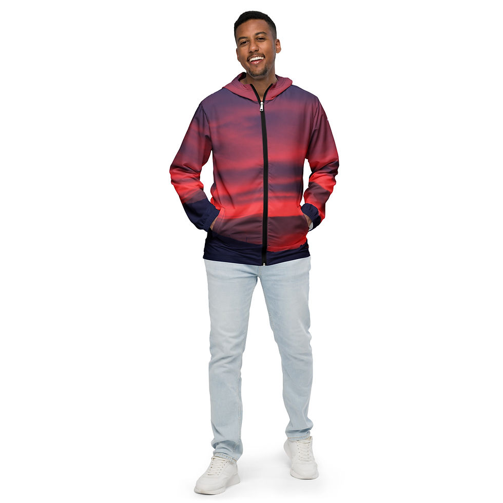 Thumbnail: Fire In The Sky 035 - All-Over Print Men’s Windbreaker
