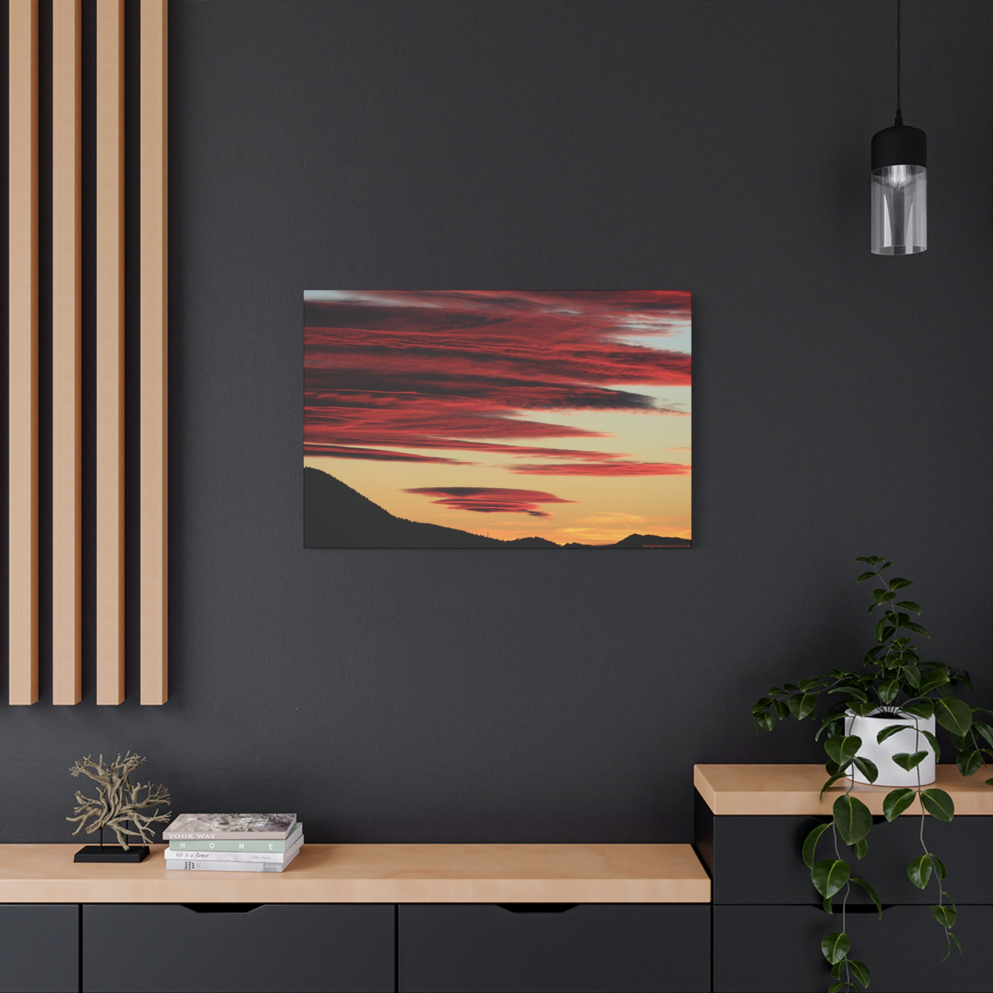 Fire In The Sky 092 | Sunset Canvas Print | 36"x24" |