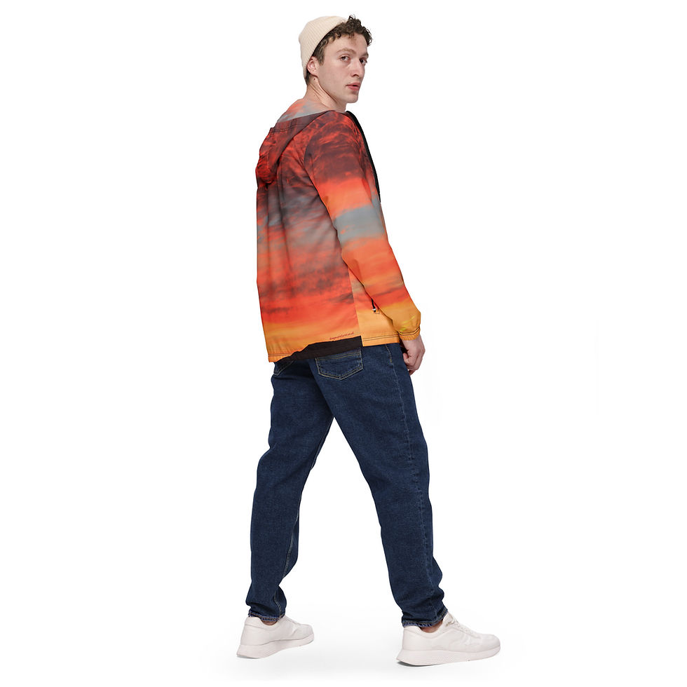 Thumbnail: Fire In The Sky 040 - All-Over Print Men’s Windbreaker
