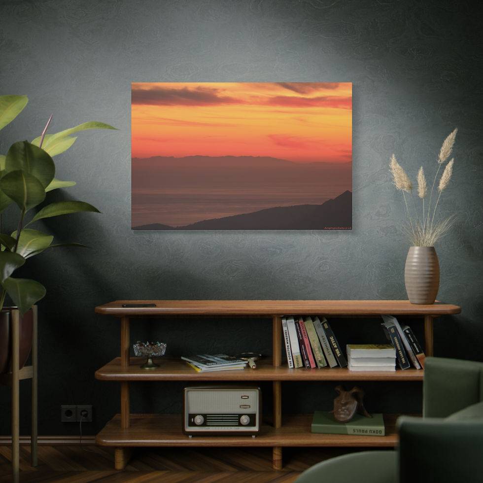 Thumbnail: Fire In The Sky 055 | Sunset Canvas Print | 48"x32" |