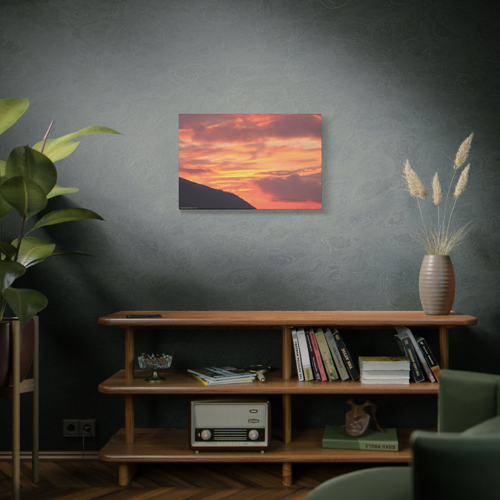 Thumbnail: Fire In The Sky 021 | Sunset Canvas Print | 24"x16" | 30"x20" |