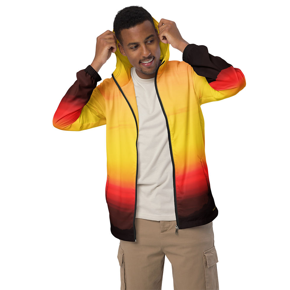 Thumbnail: Fire In The Sky 073 - All-Over Print Men’s Windbreaker