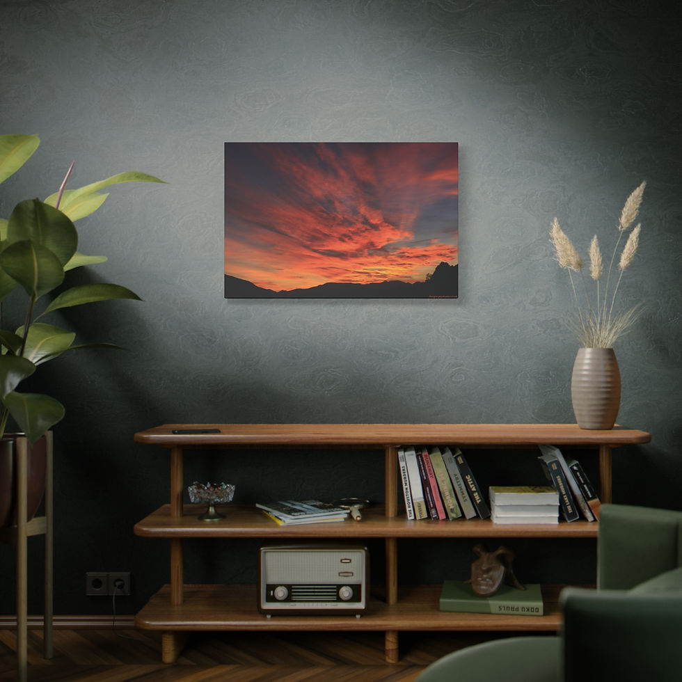 Thumbnail: Fire In The Sky 019B | Sunset Canvas Print | 36"x24" |