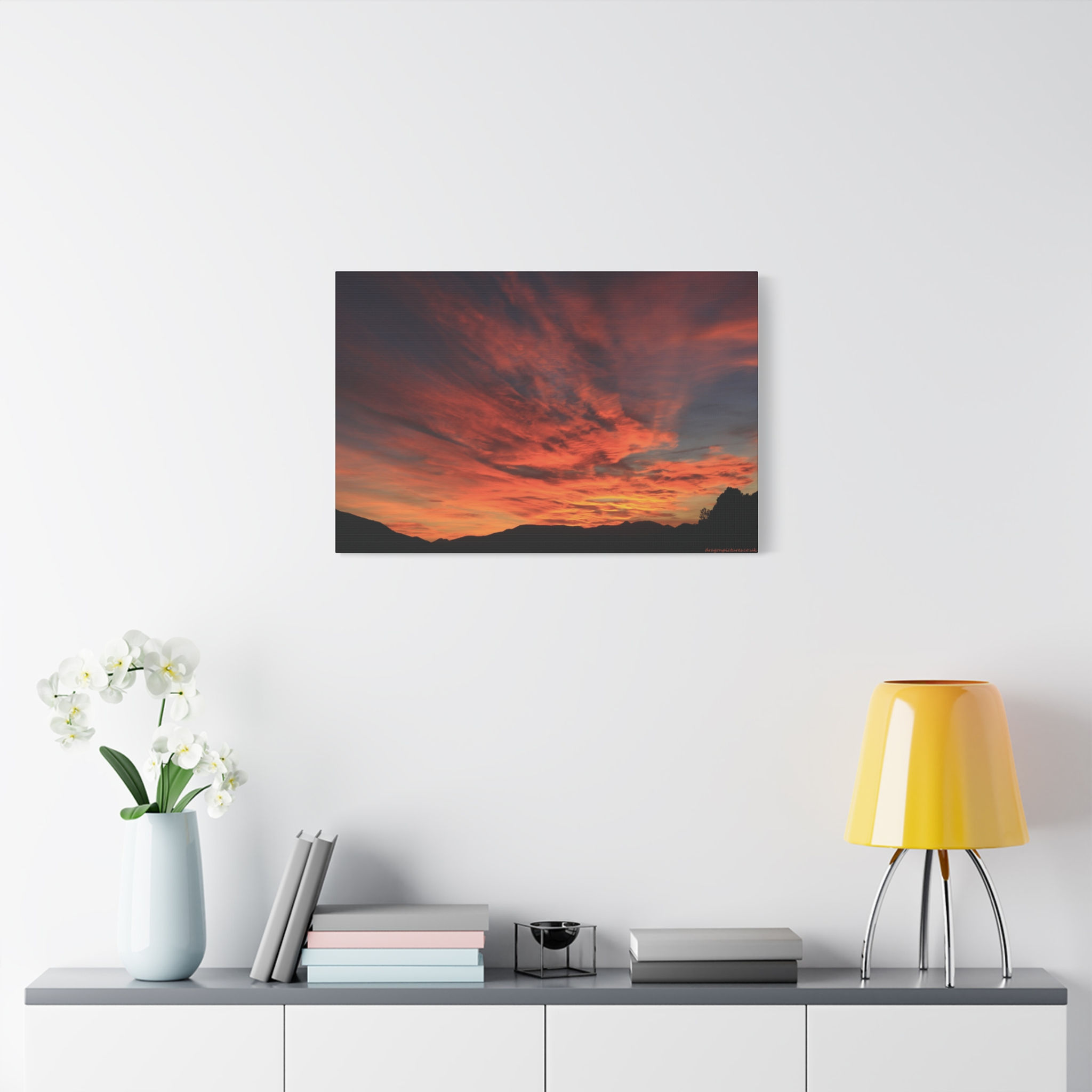 Fire In The Sky 019B | Sunset Canvas Print | 24"x16" | 30"x20" |