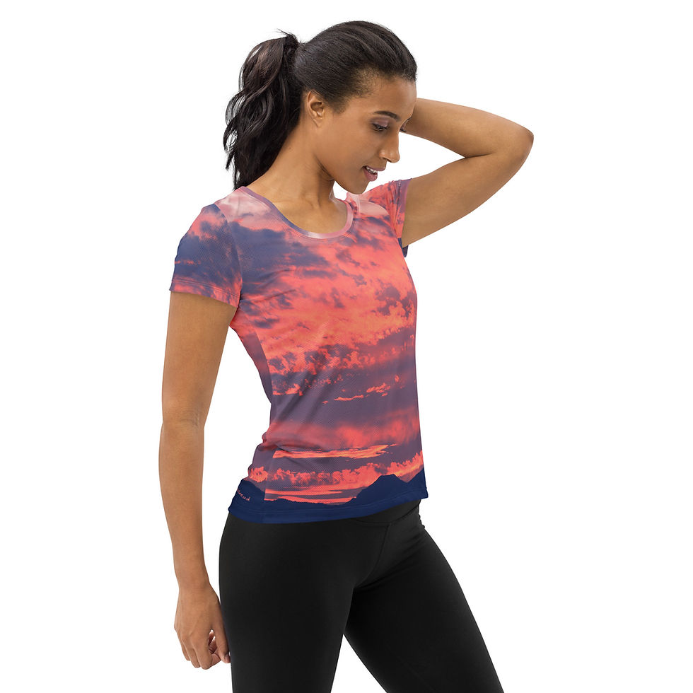 Thumbnail: Fire In The Sky 048 - All-Over Print Women's Athletic T-shirt