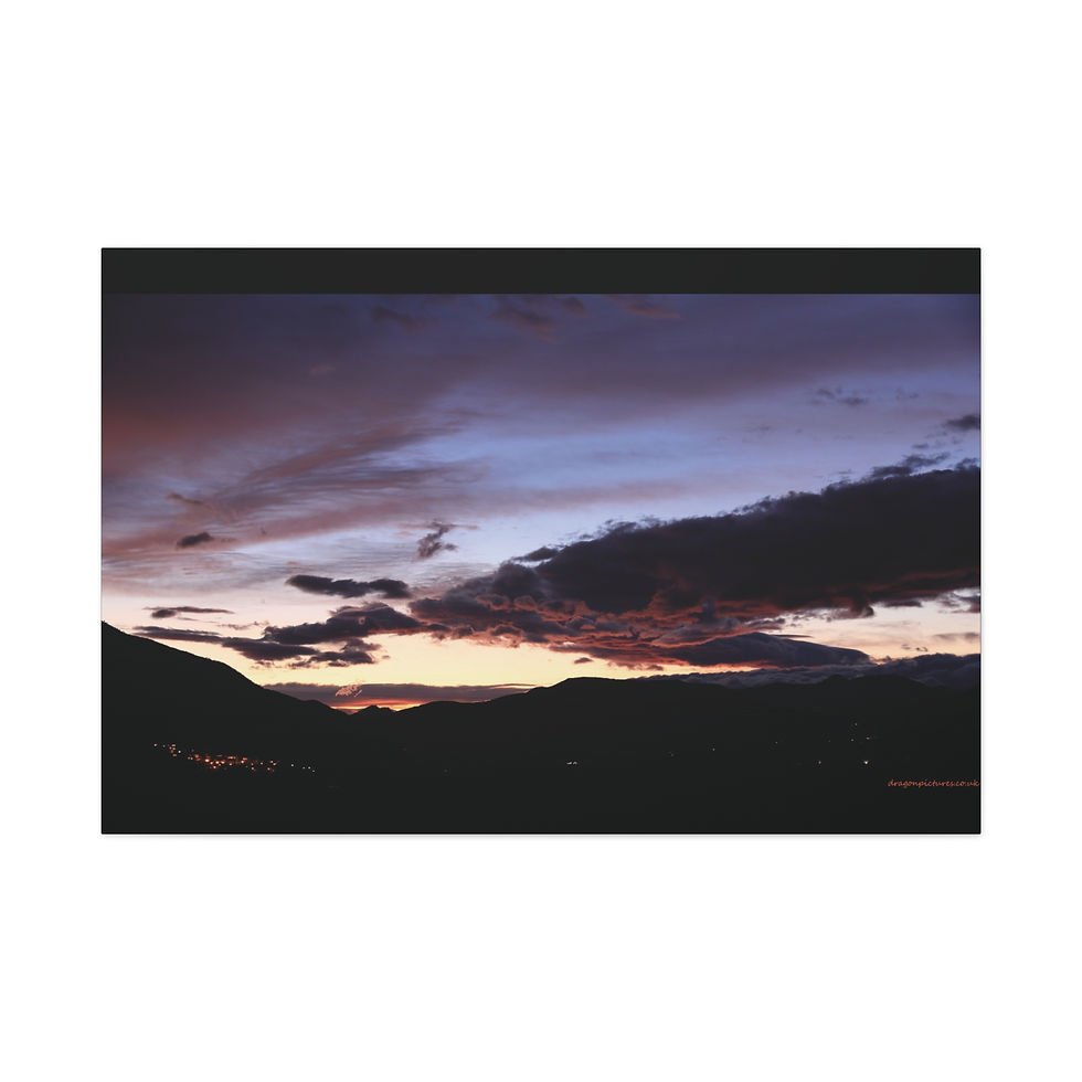 Thumbnail: Fire In The Sky 006 | Sunset Canvas Print | 48"x32" |
