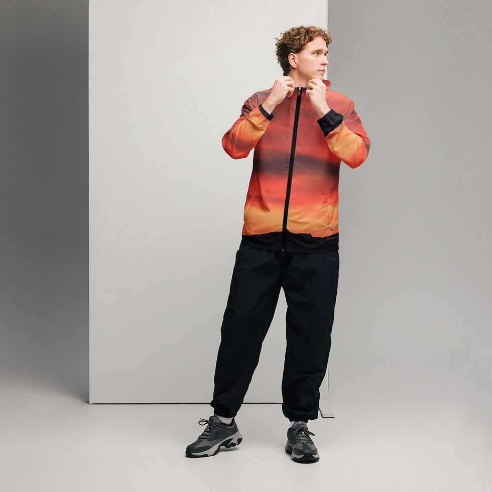Thumbnail: Fire In The Sky 039 - All-Over Print Men’s Windbreaker