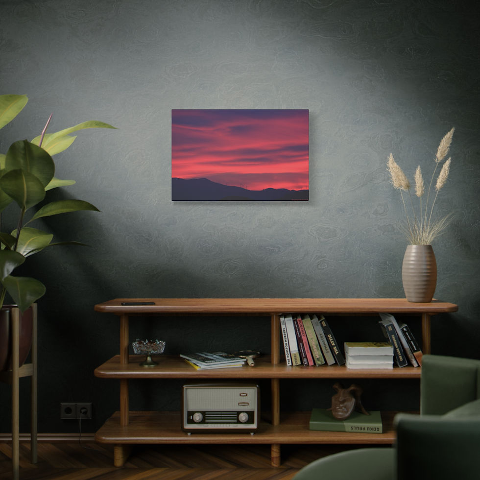 Thumbnail: Fire In The Sky 035 | Sunset Canvas Print | 24"x16" | 30"x20" |