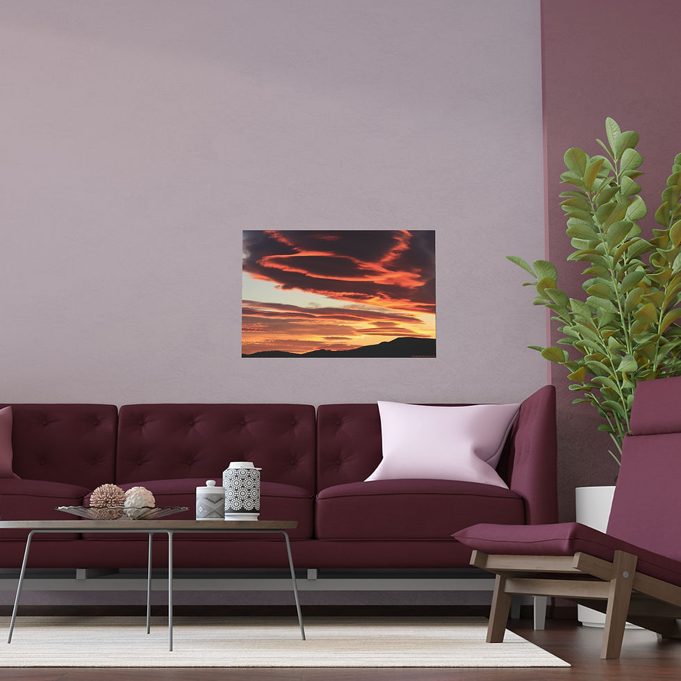 Thumbnail: Fire In The Sky 098 | Vibrant Indoor/Outdoor Silk Poster | 30"x20" |
