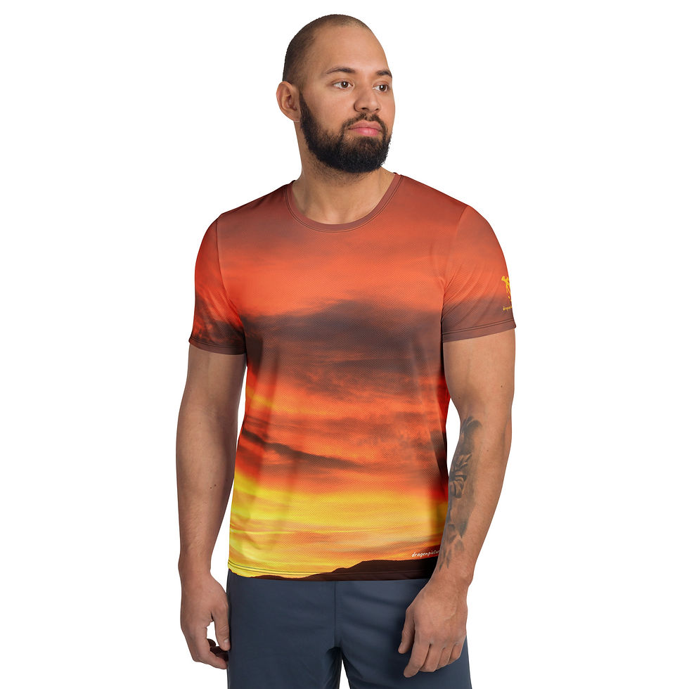 Thumbnail: Fire In The Sky 052 - All-Over Print Men's Athletic T-shirt
