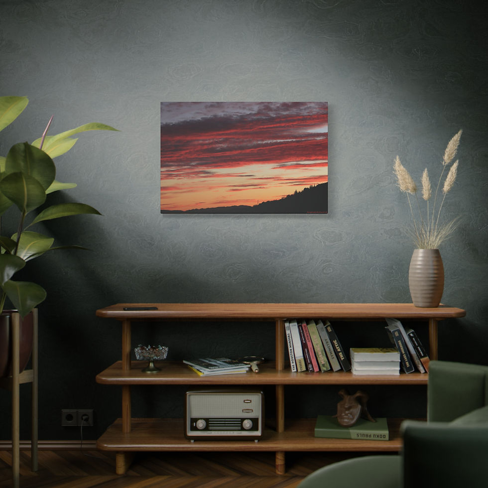 Thumbnail: Fire In The Sky 103 | Sunset Canvas Print | 36"x24" |