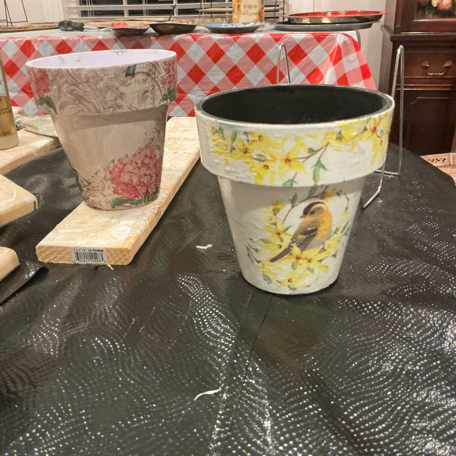 Flower Pot Yellow Bird