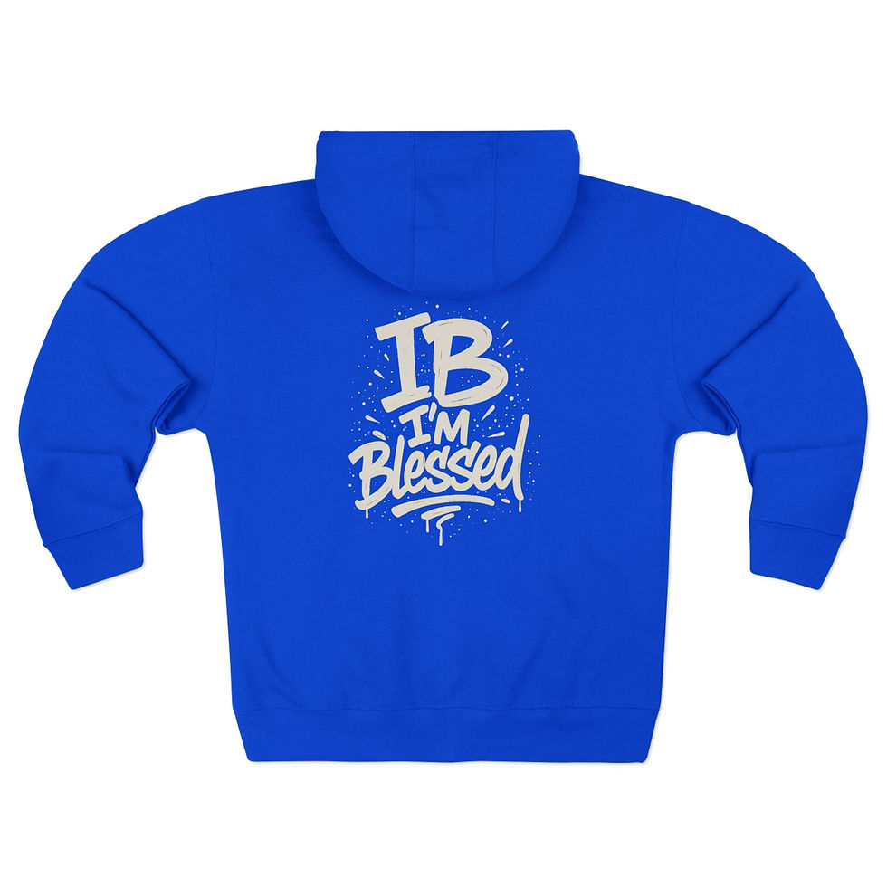 Thumbnail: Unisex Zip Hoodie, I'm Blessed Graphic Hoodie, Casual Streetwear