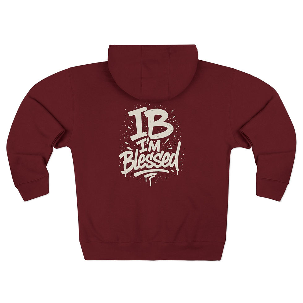Thumbnail: Unisex Zip Hoodie, I'm Blessed Graphic Hoodie, Casual Streetwear