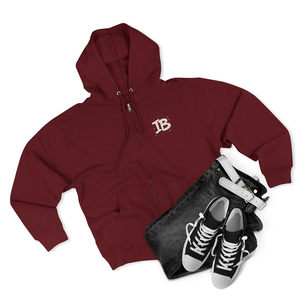 Thumbnail: Unisex Zip Hoodie, I'm Blessed Graphic Hoodie, Casual Streetwear