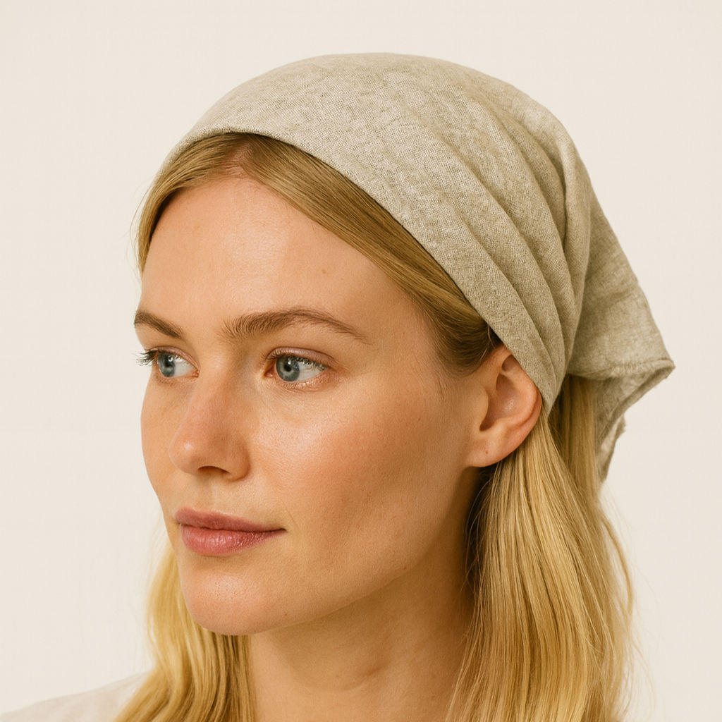 Saç Bandana - Keten Dokuma Doğal Boya - Urba Studio