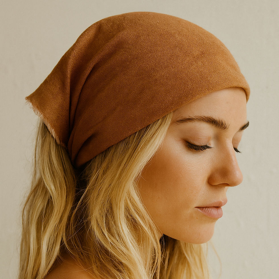 Saç Bandana - Keten Dokuma Doğal Boya - Urba Studio