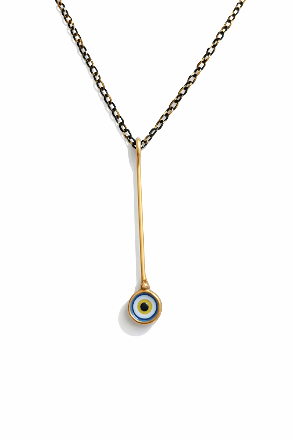 Mine İşlemeli Bronz Kaşık Kolye - Mine Objects