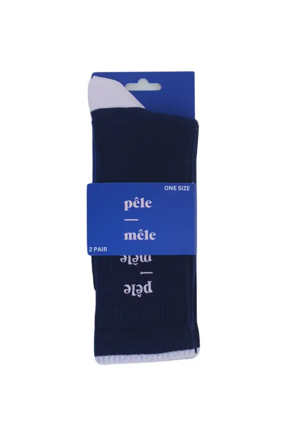 Küçük resim: Pêle-Mêle - Logo İşlemeli 2'li Çorap