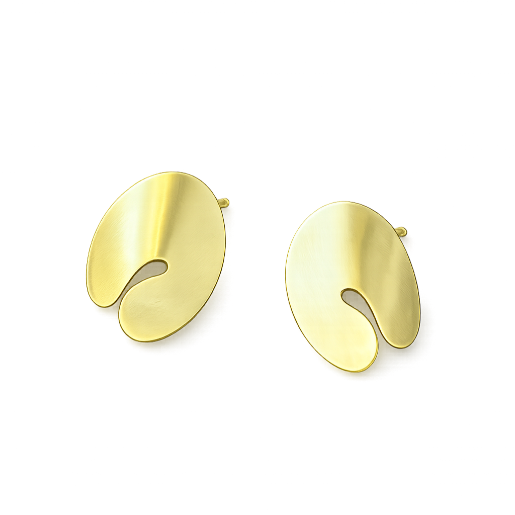 Curve Pirinç Küpe - Atelier Mod