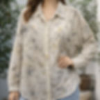 Poplin Doğal Boyama Gömlek - Urba Studio