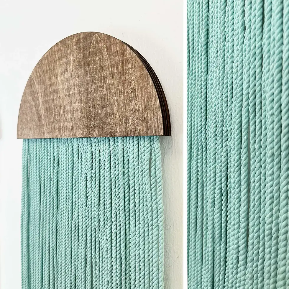 Pastel Fiber Sanat Duvar Askısı: Kemer Formlu Dekor - Db Sycamore