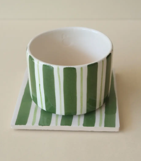 Sade Seramik Bardak Altlığı - Naramica