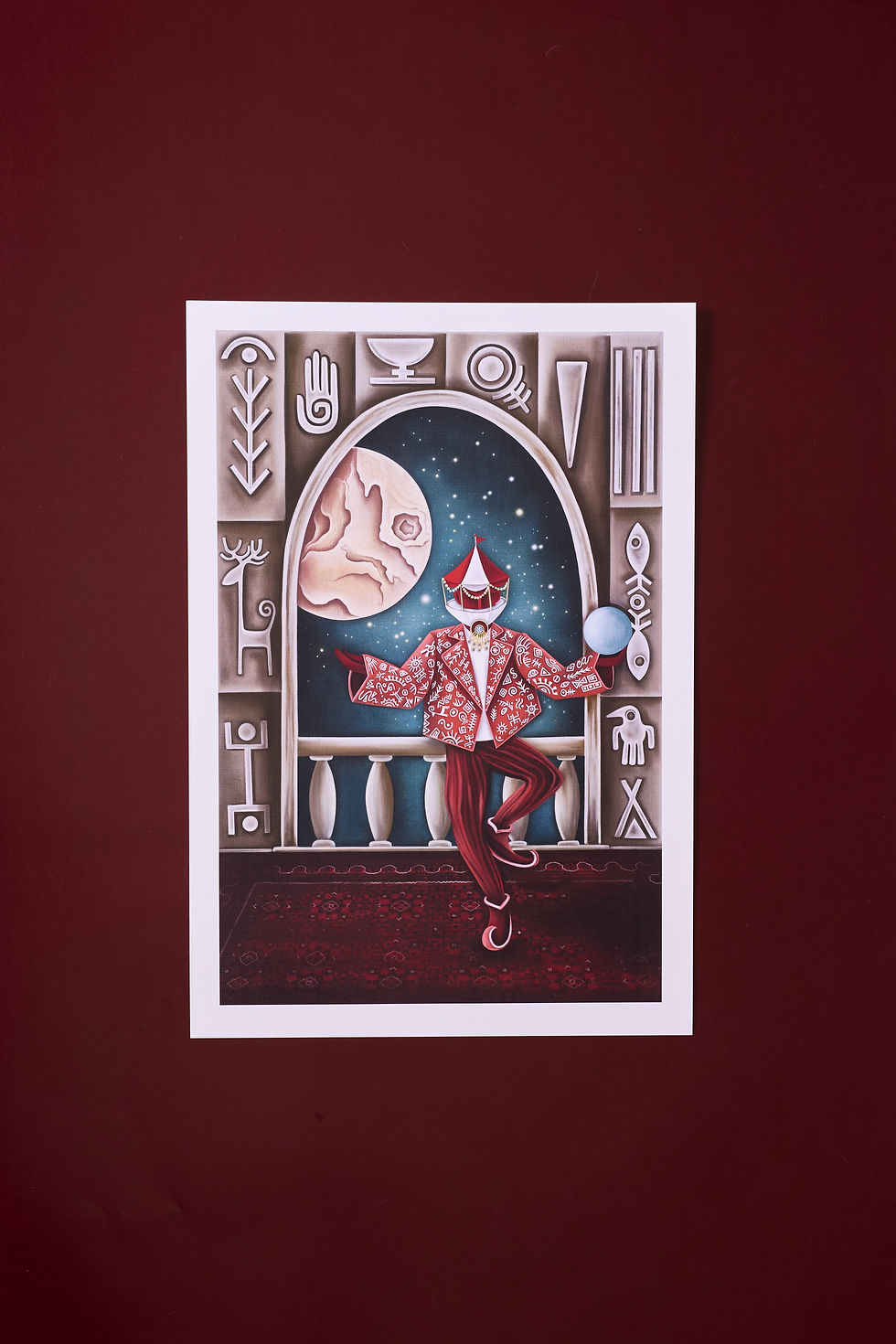 The Aztec Dancer Art Print (Büyük Boy) Çerçevesiz - The Carnivalist