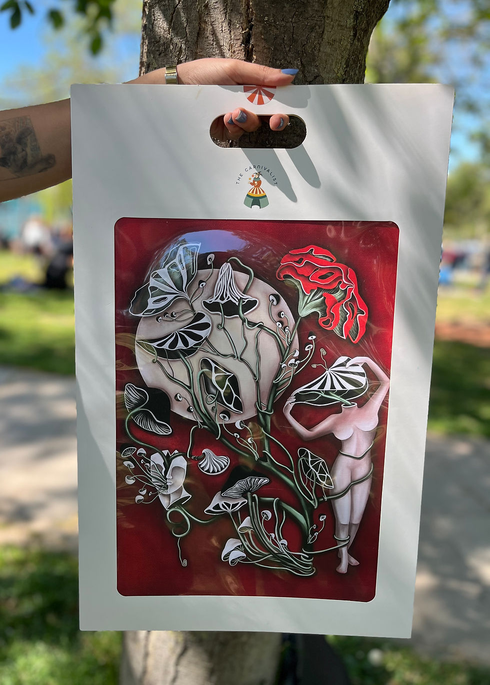 Küçük resim: The Blooming Fungi Art Print (Büyük Boy) Çerçevesiz - The Carnivalist