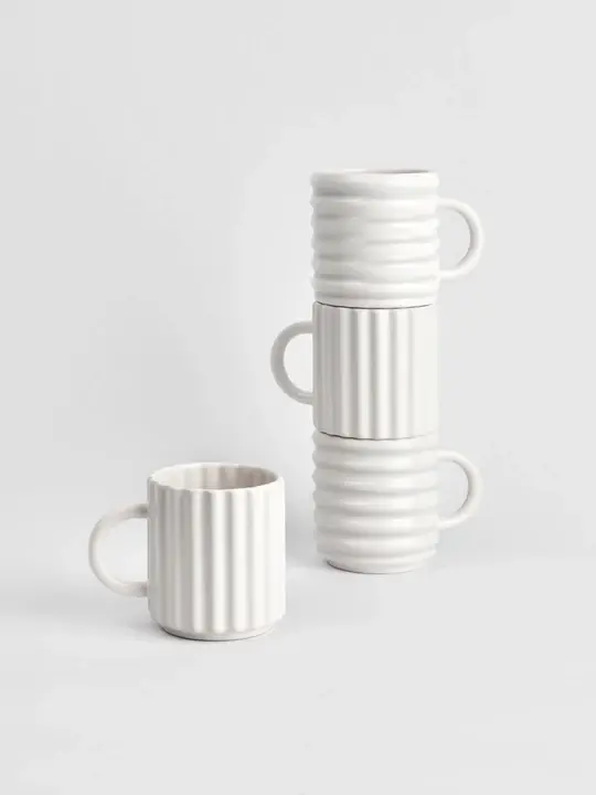 Thumbnail: Seramik El Yapımı Kupa Ripple 2'li Set - Form & Seek