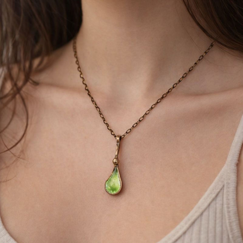 Yeşil Mineli Kolye - Ertan Aydınoğulları