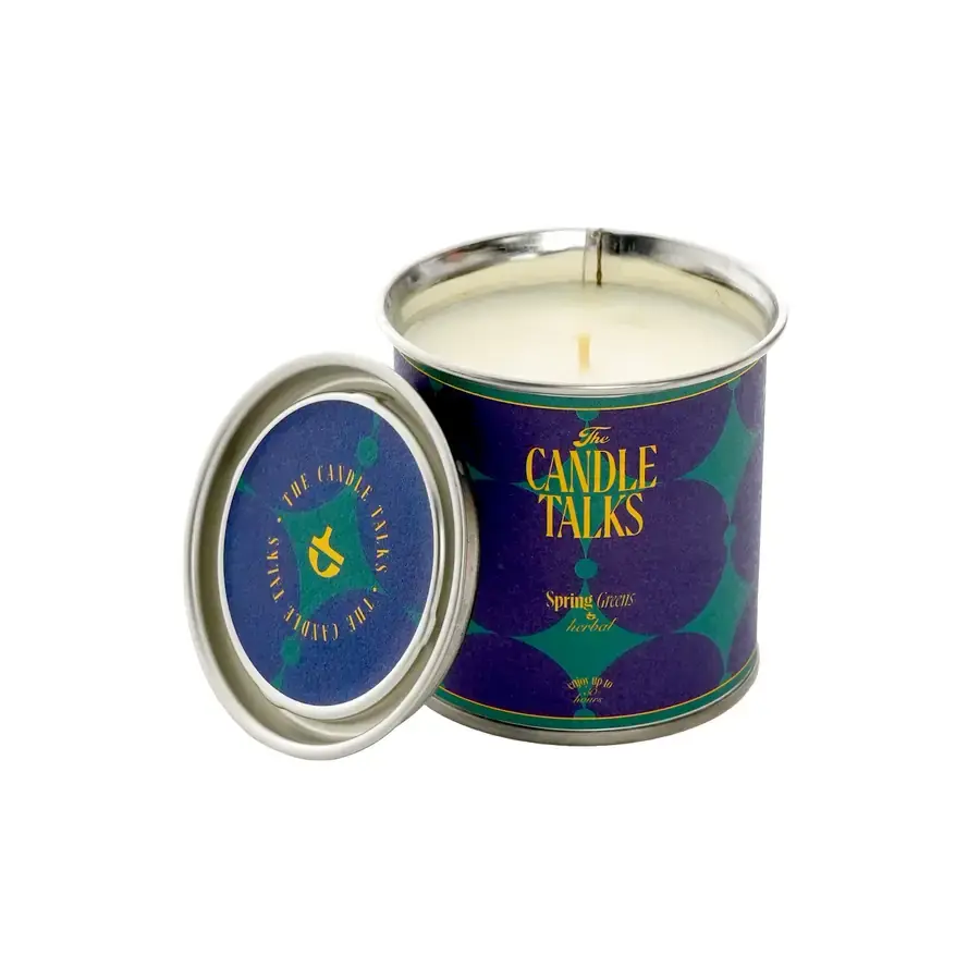 Küçük resim: Spring Greens Teneke Mum - The Candle Talks