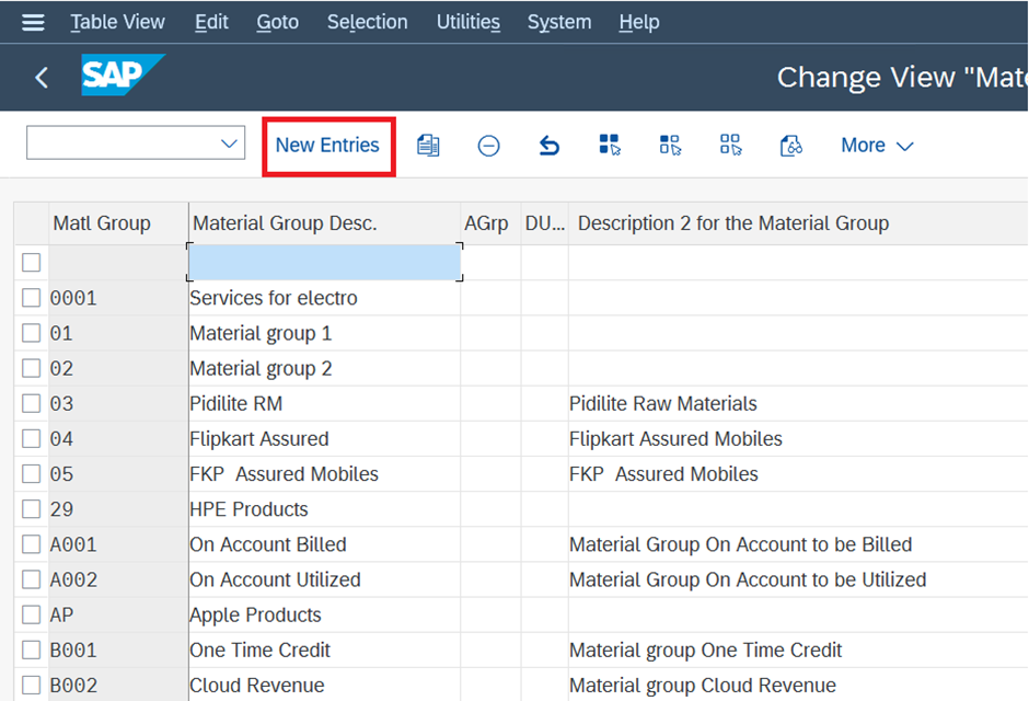Material Group in SAP MM