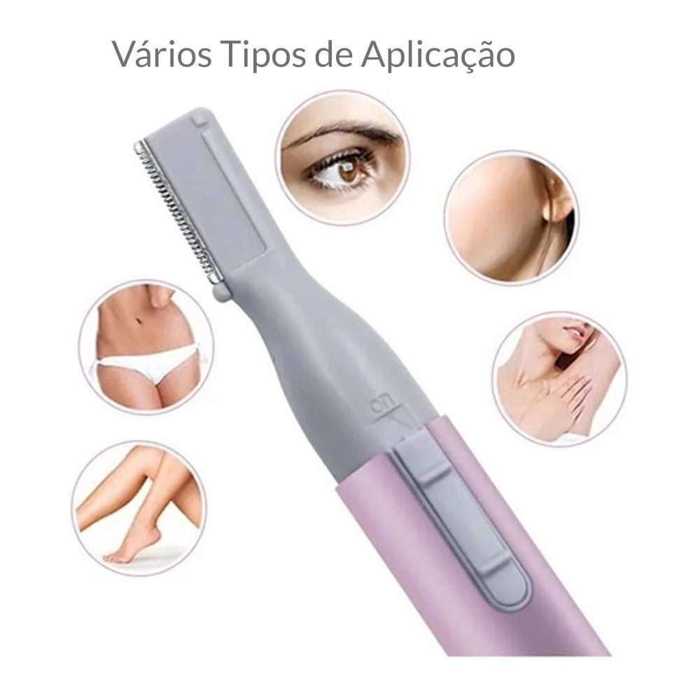 Caneta Depiladora Elétrica para Sobrancelha/Rosto / Aparador de Pelo Pequeno e 