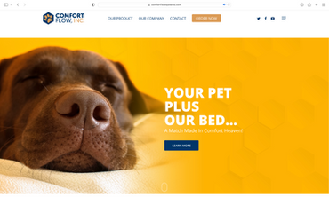 This website and campaign was for Comfort Flow Systems.  
The World's most comfortable dog bed. Our camping was centered around "anything is possible with a good night sleep". 