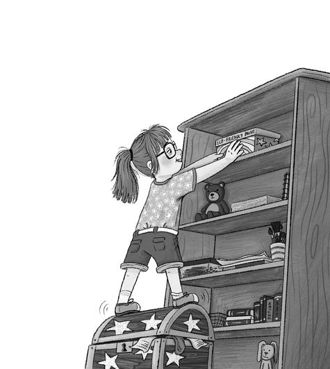 Black and white illustration from Ellie the Marriage List