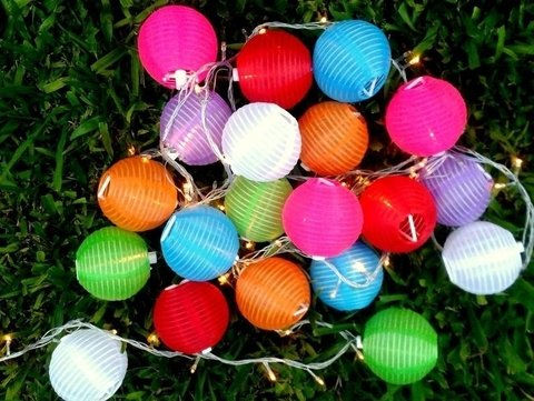 Miniatura: GUIRNALDA LUMINOSA CON FAROLITOS