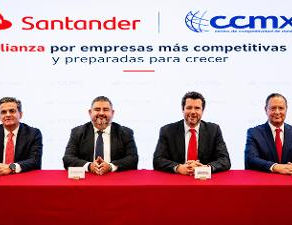 Banco Santander México y el CCMX hacen alianza para ampliar acceso a Pymes para soluciones financieras
