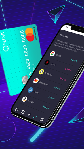 Con Flink, podrás invertir en fracciones accionarias de empresas como Amazon, Facebook o Apple