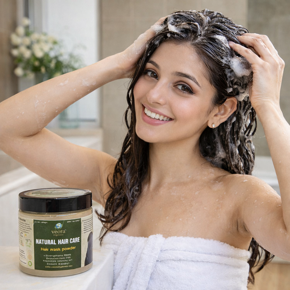 Thumbnail: Herbal Hair Wash Powder – 100% Natural Cleanser (200g)