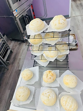 Freshly baked bread each student gets to take home