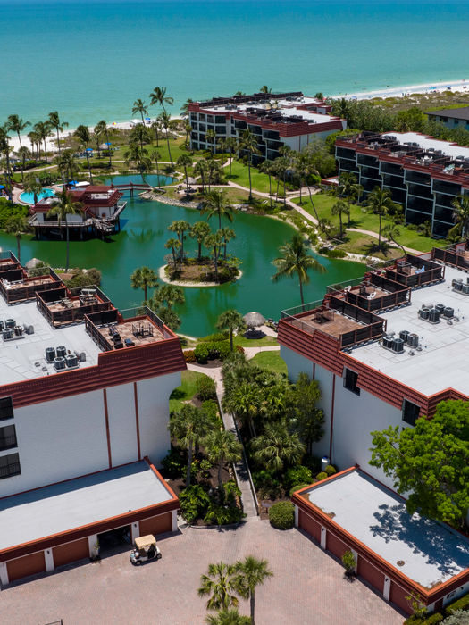 R.F. Lusa and Sons Roofing and Sheetmetal Aerial photo of Sanibel Point Santo Condos