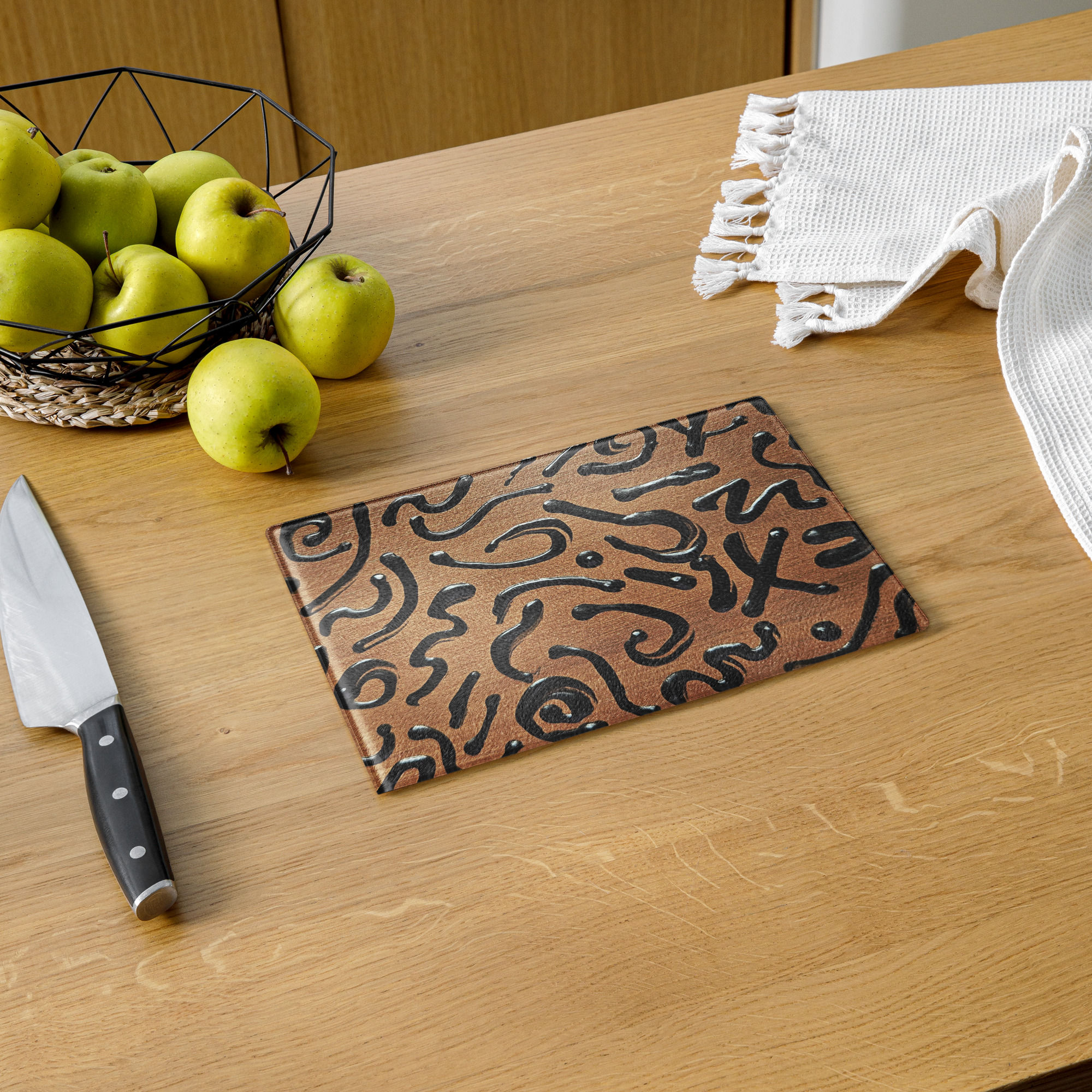 "Hidden Messages" Glass Cutting Board