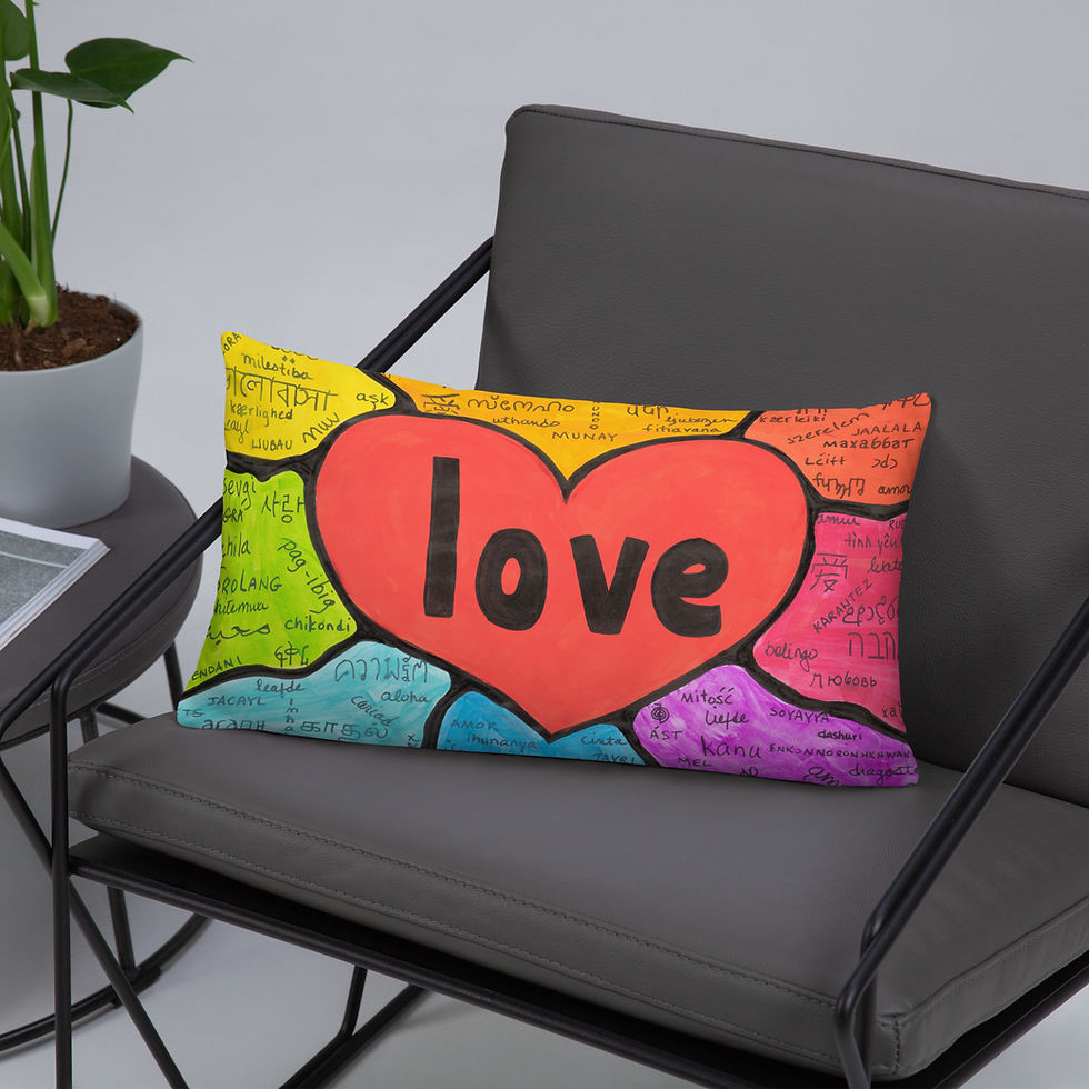 Thumbnail: "Love Is Our Language" Pillow