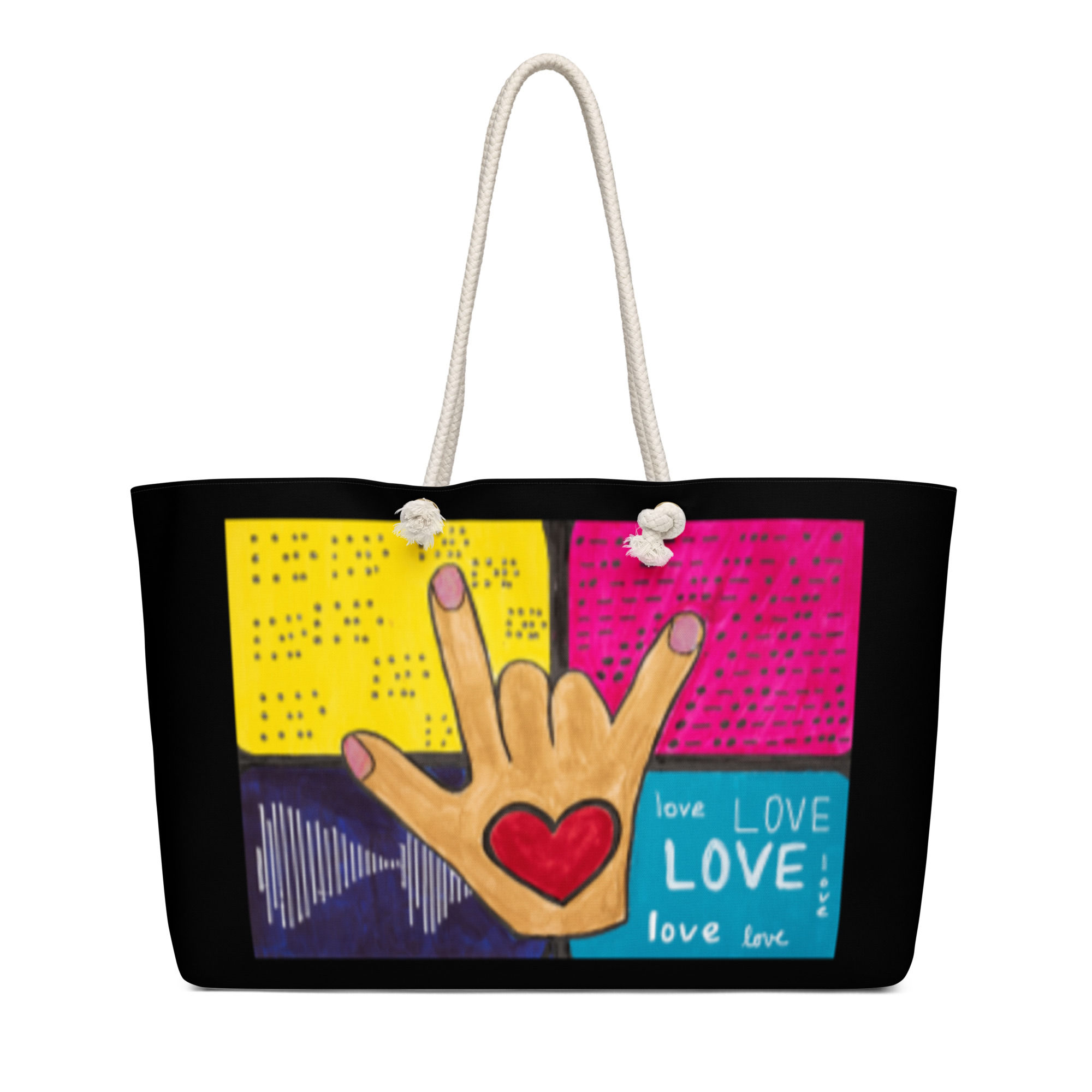 "Love in Any Language" Oversized Weekender Bag