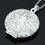 Thumbnail: Elegant Openable Silver Photo Frame Locket Round Hollow Pendant
