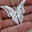 Thumbnail: Silver Lovely Butterfly Pendant Chain Necklace 20" Women