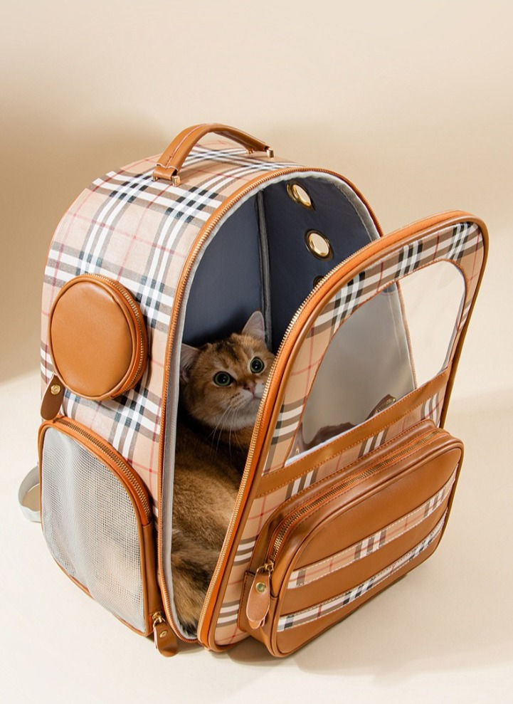 Thumbnail: Plaid Bag Cat Carrier